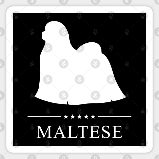 Maltese Dog White Silhouette Sticker by millersye